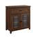 Angle. Walker Edison - 32” Classic Detailed Double Door Accent Cabinet - Dark walnut.