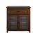 Front. Walker Edison - 32” Classic Detailed Double Door Accent Cabinet - Dark walnut.