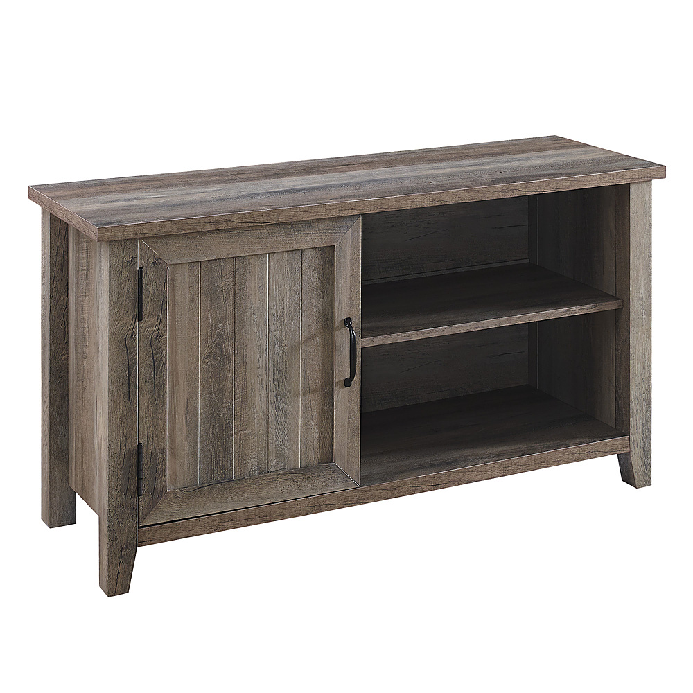 Angle View: Walker Edison - 44” Modern Farmhouse TV Stand for TVs up to 50” - Grey wash