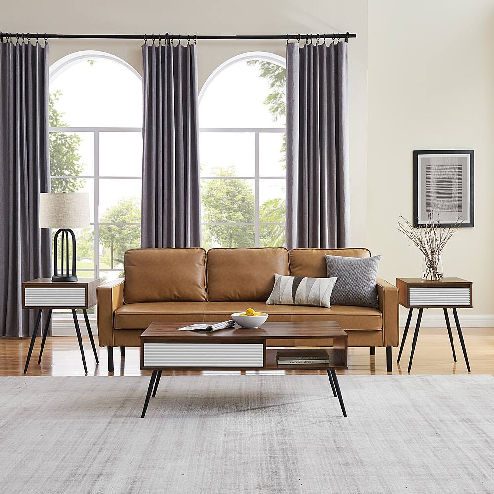 Customer Reviews: Walker Edison Modern 3 Piece Coffee and Side Table ...