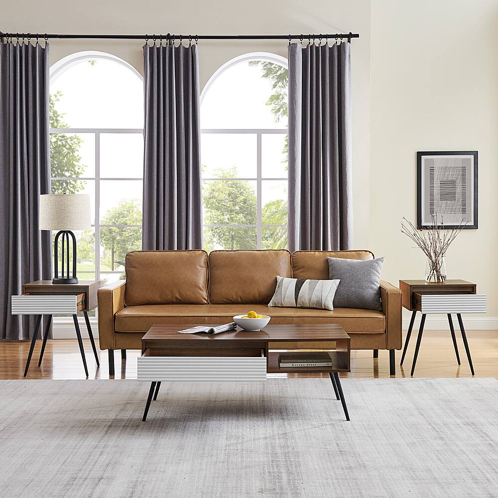 Customer Reviews: Walker Edison Modern 3 Piece Coffee and Side Table ...