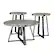 Left. Walker Edison - Urban 3 Piece Metal Coffee and Side Table Set - Faux Dark Concrete.
