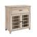 Angle. Walker Edison - 32” Classic Detailed Double Door Accent Cabinet - White oak.