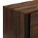 Alt View 12. Walker Edison - 60” Contemporary 2 Door Glass Shelf Sideboard - Dark walnut.
