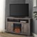 Alt View Zoom 13. Walker Edison - Groove Two Door Farmhouse Fireplace Corner TV Stand for Most TVs up to 60" - Grey Wash.