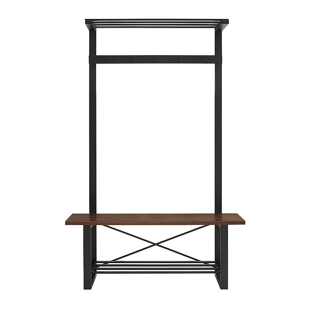 Front. Walker Edison - 47" Urban Hall Tree - Dark Walnut.