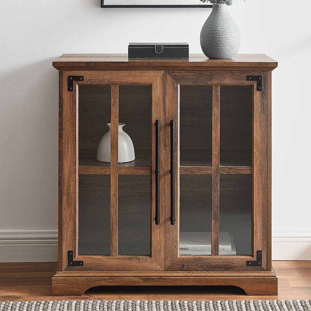 Glass door accent deals cabinet