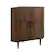 Angle. Walker Edison - 30” Contemporary 2-Door Corner Accent Cabinet - Dark Walnut.
