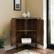 Alt View 14. Walker Edison - 30” Contemporary 2-Door Corner Accent Cabinet - Dark Walnut.