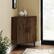 Alt View 15. Walker Edison - 30” Contemporary 2-Door Corner Accent Cabinet - Dark Walnut.
