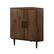 Left. Walker Edison - 30” Contemporary 2-Door Corner Accent Cabinet - Dark Walnut.