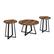 Angle. Walker Edison - Urban 3 Piece Metal Coffee and Side Table Set - Rustic Oak.