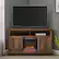 Alt View 11. Walker Edison - Groove Two Door Farmhouse Fireplace Corner TV Stand for Most TVs up to 60" - Rustic Oak.