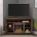Alt View 12. Walker Edison - Groove Two Door Farmhouse Fireplace Corner TV Stand for Most TVs up to 60" - Rustic Oak.