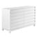 Angle. Walker Edison - 60” Contemporary 6 Grooved Drawer Wood Dresser - White.