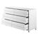 Alt View 11. Walker Edison - 60” Contemporary 6 Grooved Drawer Wood Dresser - White.
