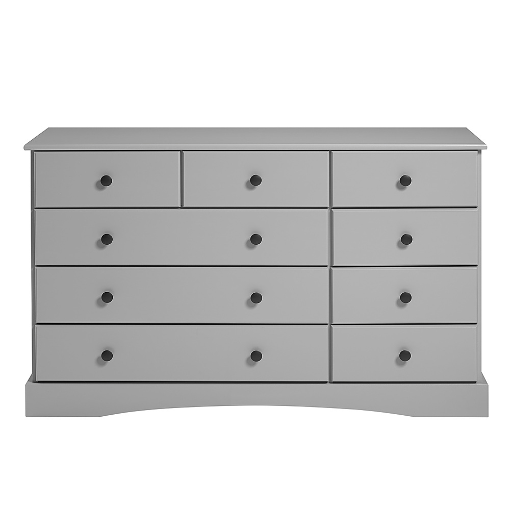 9 Drawer Solid Pine Wood Dresser Grey, Grey Pine Dresser