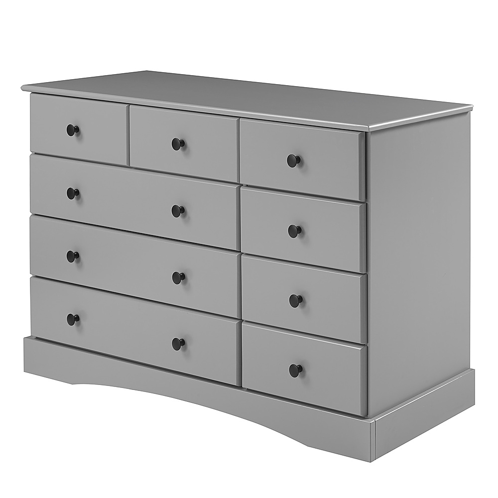 9 Drawer Solid Pine Wood Dresser Grey, Pine Wood Dresser