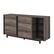 Left. Walker Edison - 60” Contemporary 2 Door Glass Shelf Sideboard - Grey wash.