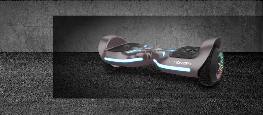 Alt View 13. Hover-1 - Ranger Electric Self-Balancing Scooter w/6 mi Max Range & 7 mph Max Speed- Premium Bluetooth Speaker - Gray.