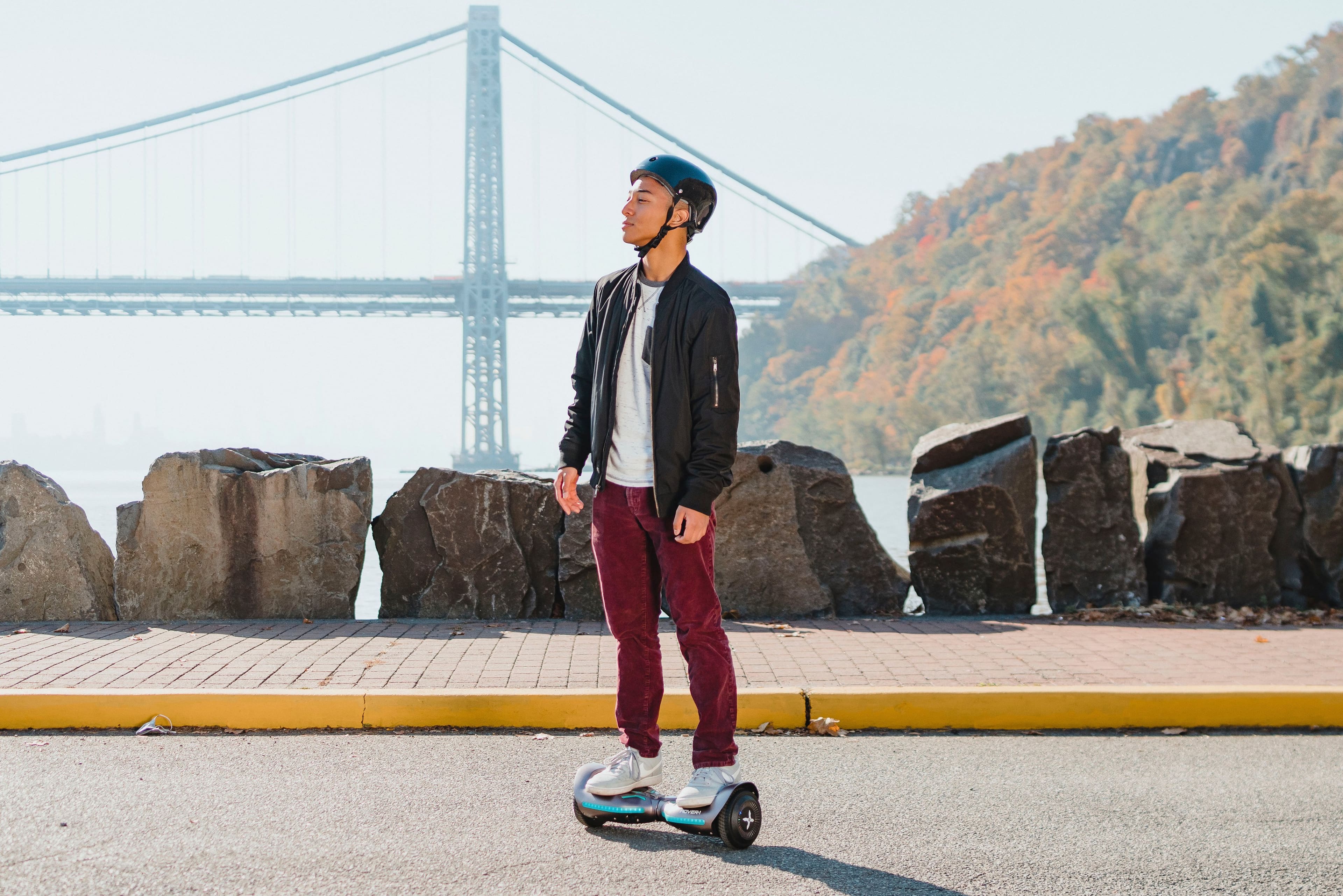 Alt View 14. Hover-1 - Ranger Electric Self-Balancing Scooter w/6 mi Max Range & 7 mph Max Speed- Premium Bluetooth Speaker - Gray.