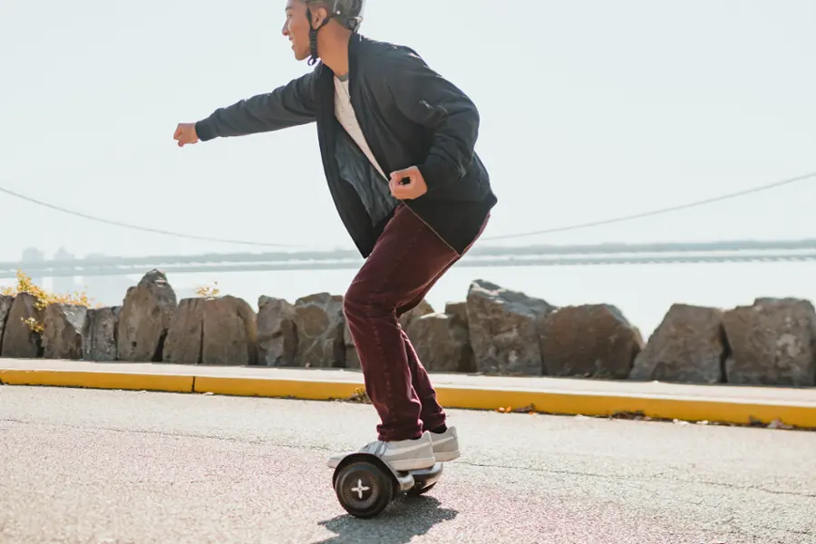 Alt View 16. Hover-1 - Ranger Electric Self-Balancing Scooter w/6 mi Max Range & 7 mph Max Speed- Premium Bluetooth Speaker - Gray.