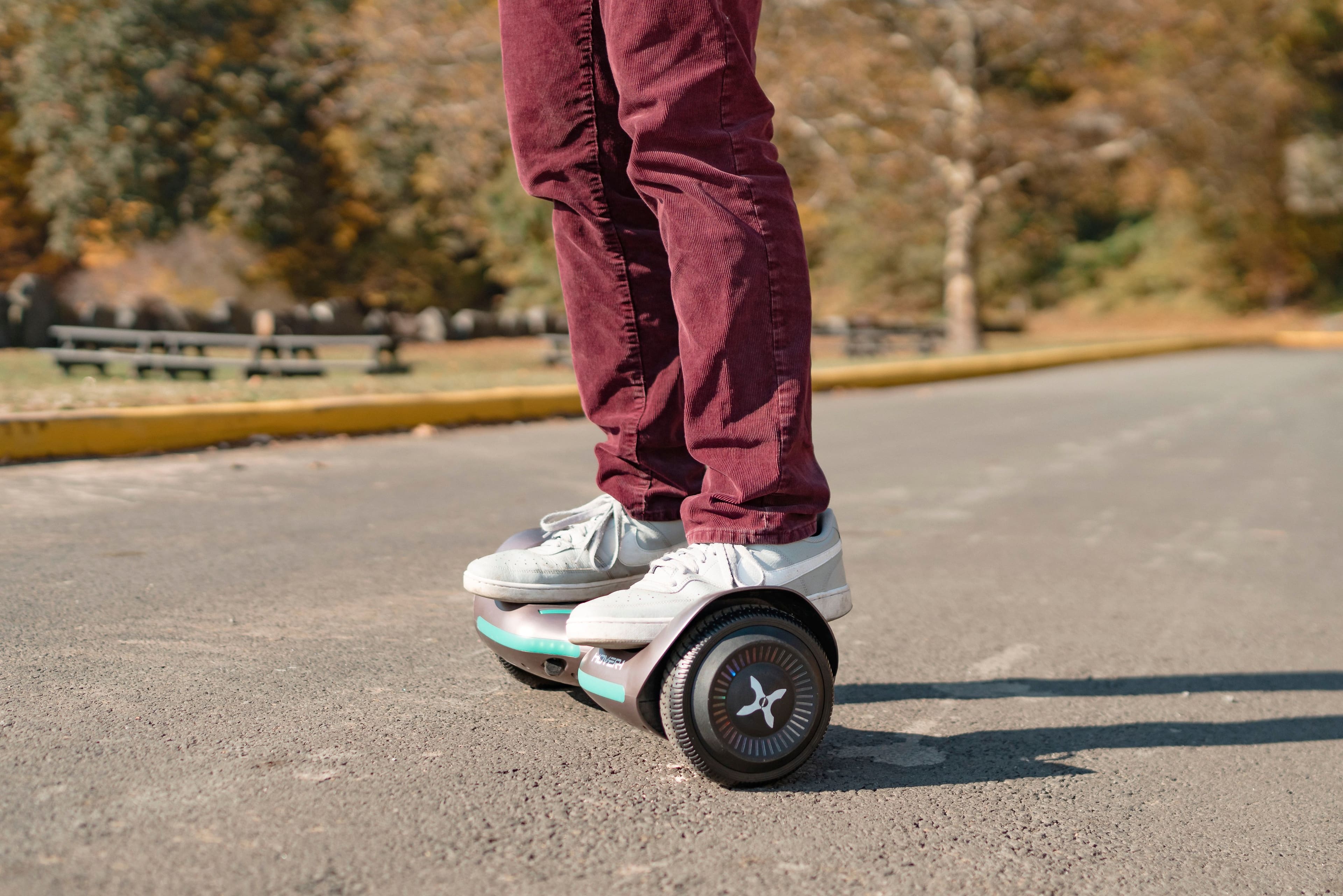 Alt View 21. Hover-1 - Ranger Electric Self-Balancing Scooter w/6 mi Max Range & 7 mph Max Speed- Premium Bluetooth Speaker - Gray.