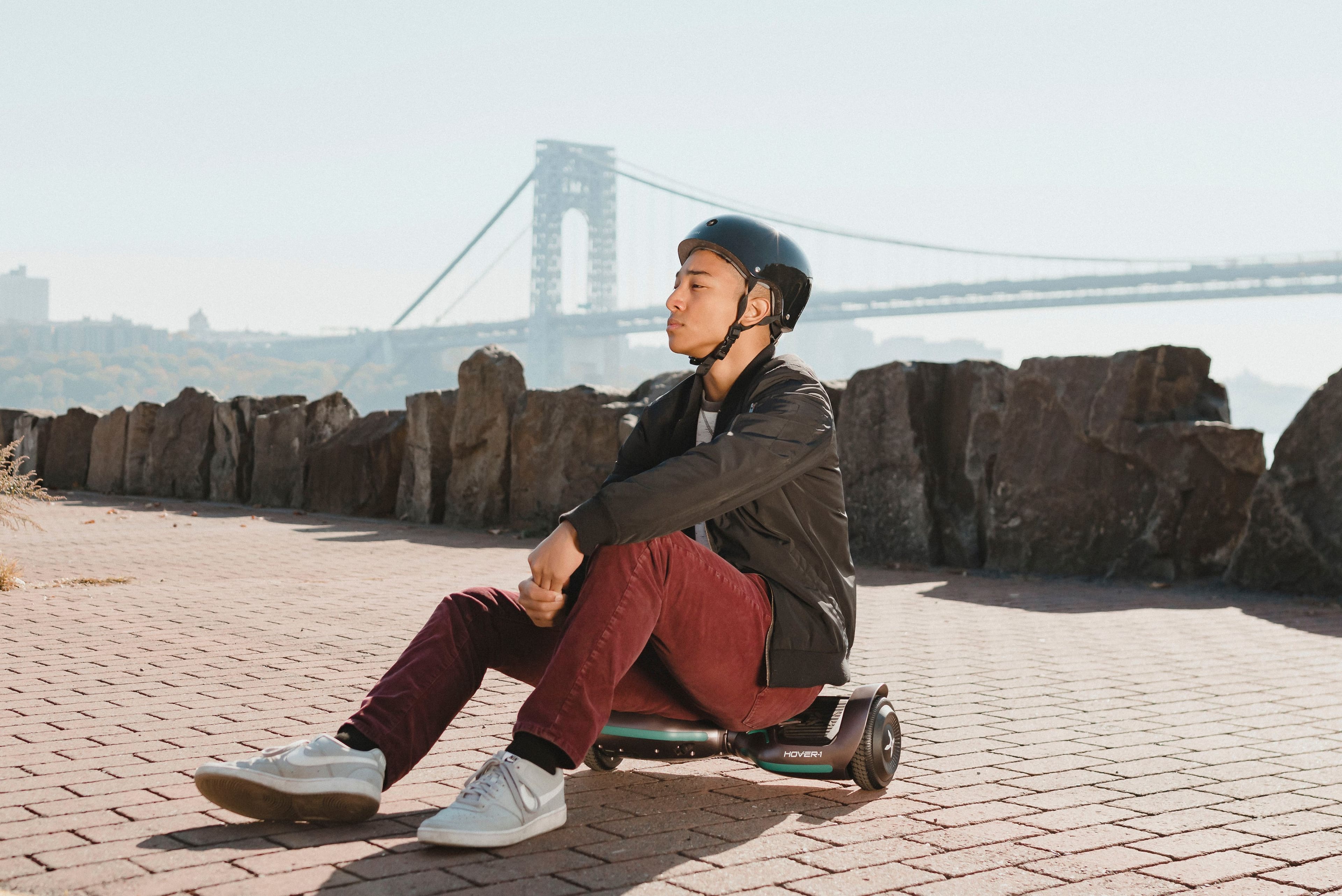 Alt View 22. Hover-1 - Ranger Electric Self-Balancing Scooter w/6 mi Max Range & 7 mph Max Speed- Premium Bluetooth Speaker - Gray.