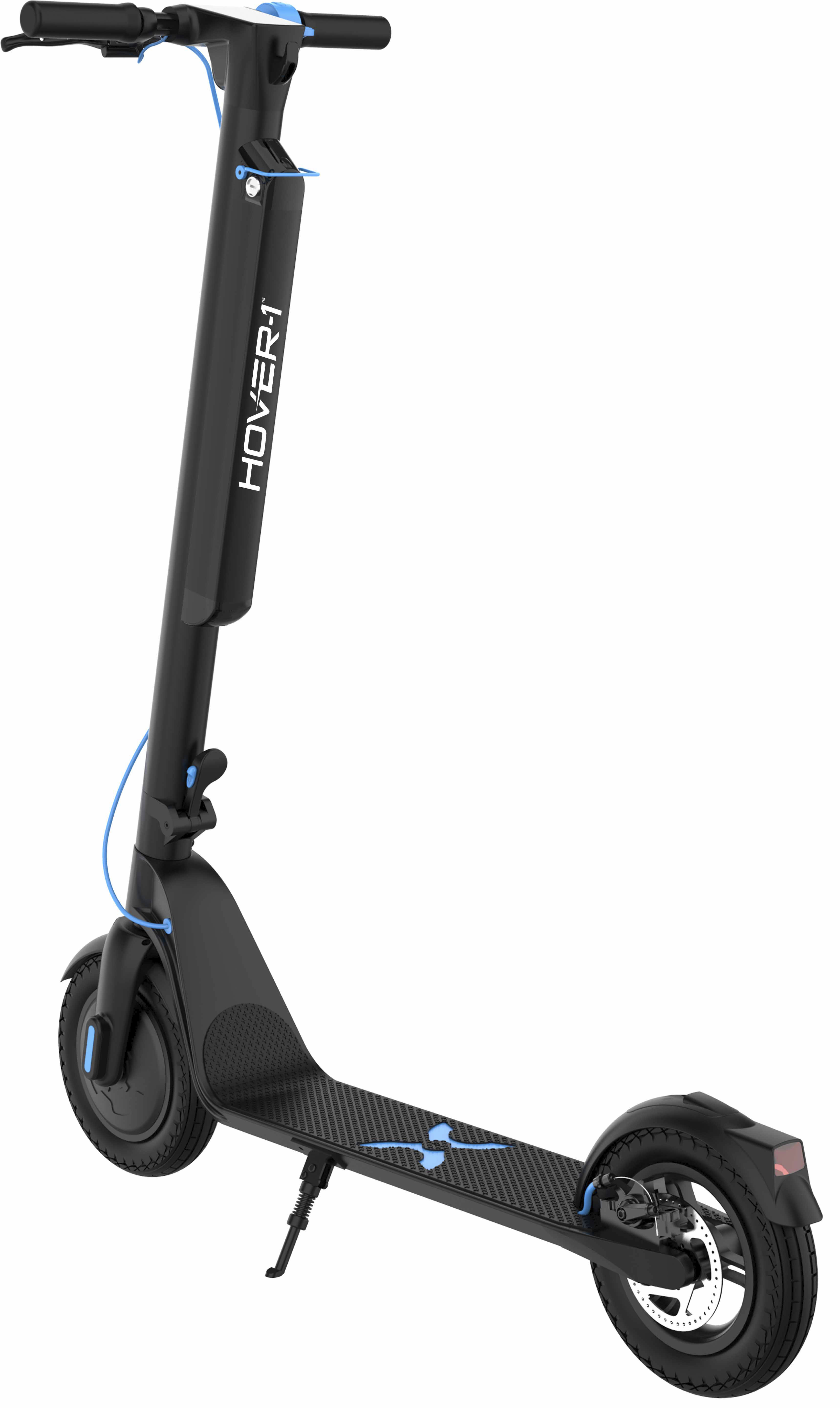 Angle View: Hover-1 - Highlander Pro Foldable Electric Scooter w/18 mi Max Operating Range & 15 mph Max Speed - Black