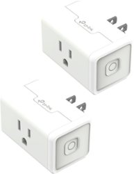 TP-Link - Kasa Smart Wi-Fi Plug Mini with Homekit (2-Pack) - White - Front_Zoom