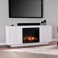 SEI Furniture - Delgrave Electric Media Fireplace w/ Storage - White finish - Angle_Zoom