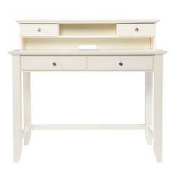 SEI Furniture - Barberry Secretary Desk w/ Storage - White finish - Front_Zoom