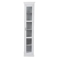 SEI Furniture - SEI Balterley Tall Curio w/ Glass Door - White - White and cool gray finish - Front_Zoom