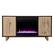 Alt View 35. SEI Furniture - Wilconia Color Changing Fireplace w/ Media Storage and Carved Details - Dark brown, natural, and gold finish.