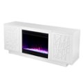 Alt View Zoom 3. SEI - Delgrave Color Changing Fireplace w/ Media Storage - White finish.