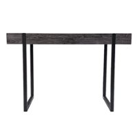 SEI Furniture - Harkriven Small Space Desk - Black oak and black finish - Front_Zoom