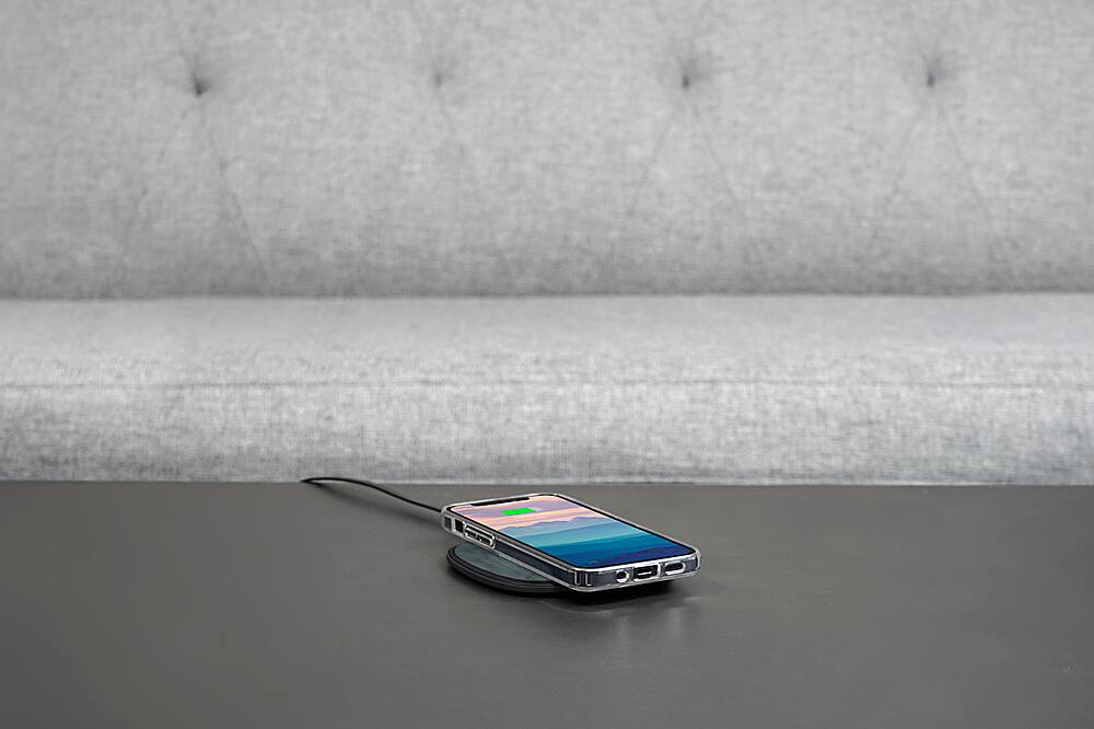 Alt View 17. Nimble - Apollo 15W Wireless Charging Pad for iPhone 17–12, Samsung S24/S23, AirPods Pro & more, USB-C Cable Included - Gray.