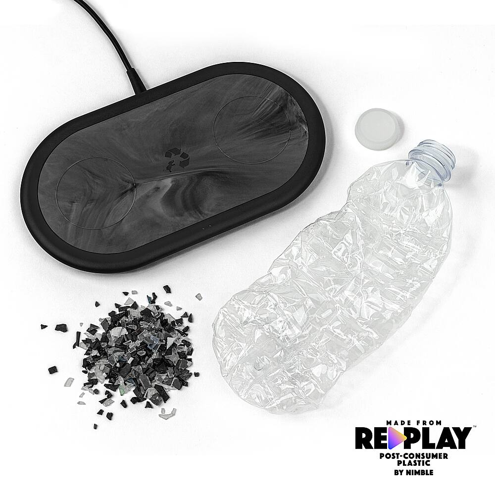 Alt View 16. Nimble - Eco-Friendly APOLLO Dual 15W Wireless Charge Pad - Gray.