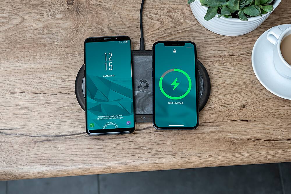 Alt View 17. Nimble - Eco-Friendly APOLLO Dual 15W Wireless Charge Pad - Gray.