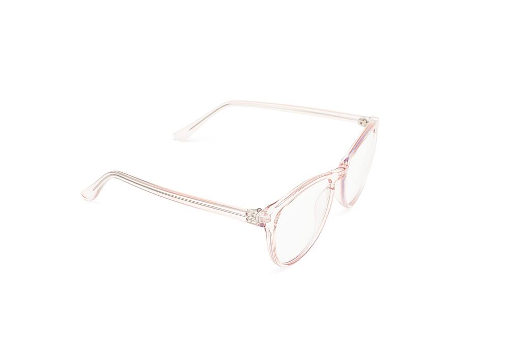 Left. Wavebalance - Blue Light Reducing Computer and Device Glasses Fashion Blush "Jules", One Size - Blush.