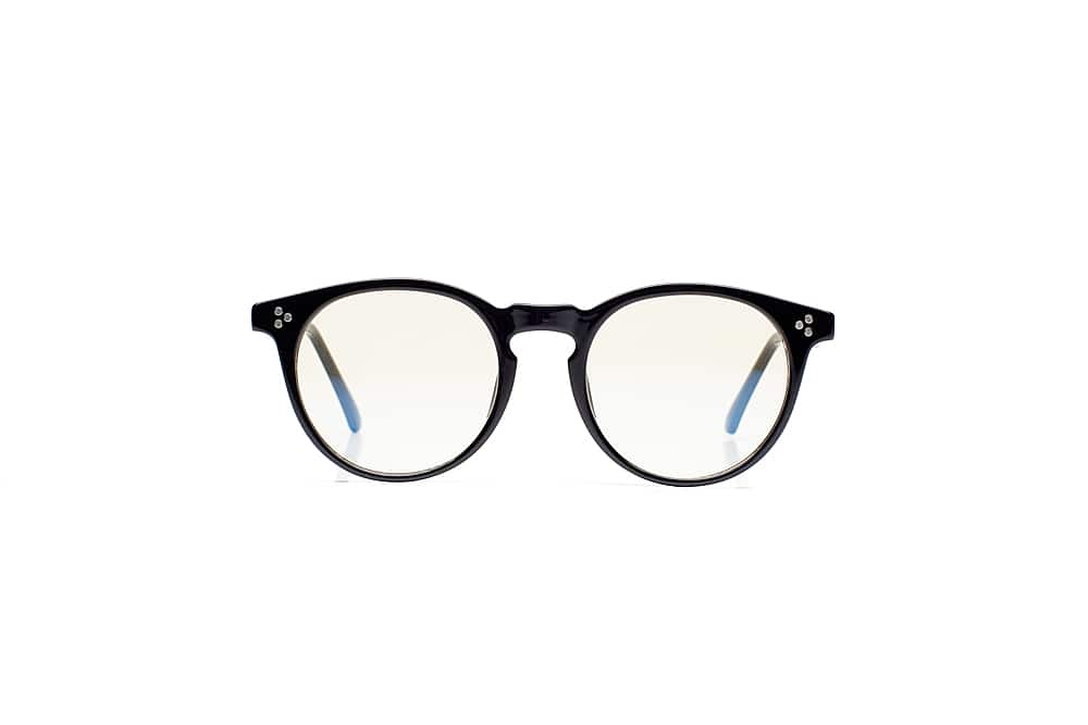 Wavebalance - Blue Light Reducing Computer and Device Glasses Retro "Addison", One Size - Black - Front_Zoom