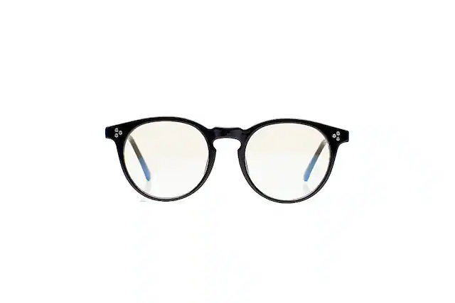 Front. Wavebalance - Blue Light Reducing Computer and Device Glasses Retro "Addison", One Size - Black.