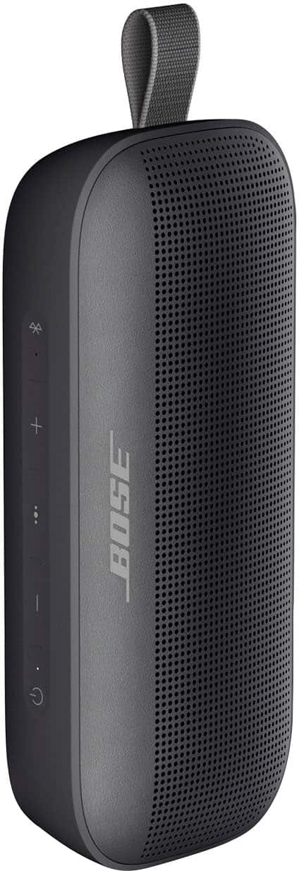 Left View: Bose - SoundLink Flex Portable Bluetooth Speaker with Waterproof/Dustproof Design - Stone Blue