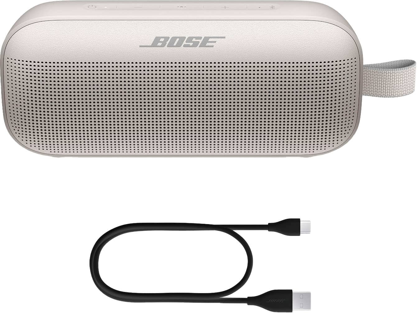 Alt View 18. Bose - SoundLink Flex Portable Bluetooth Speaker with Waterproof/Dustproof Design - White Smoke.
