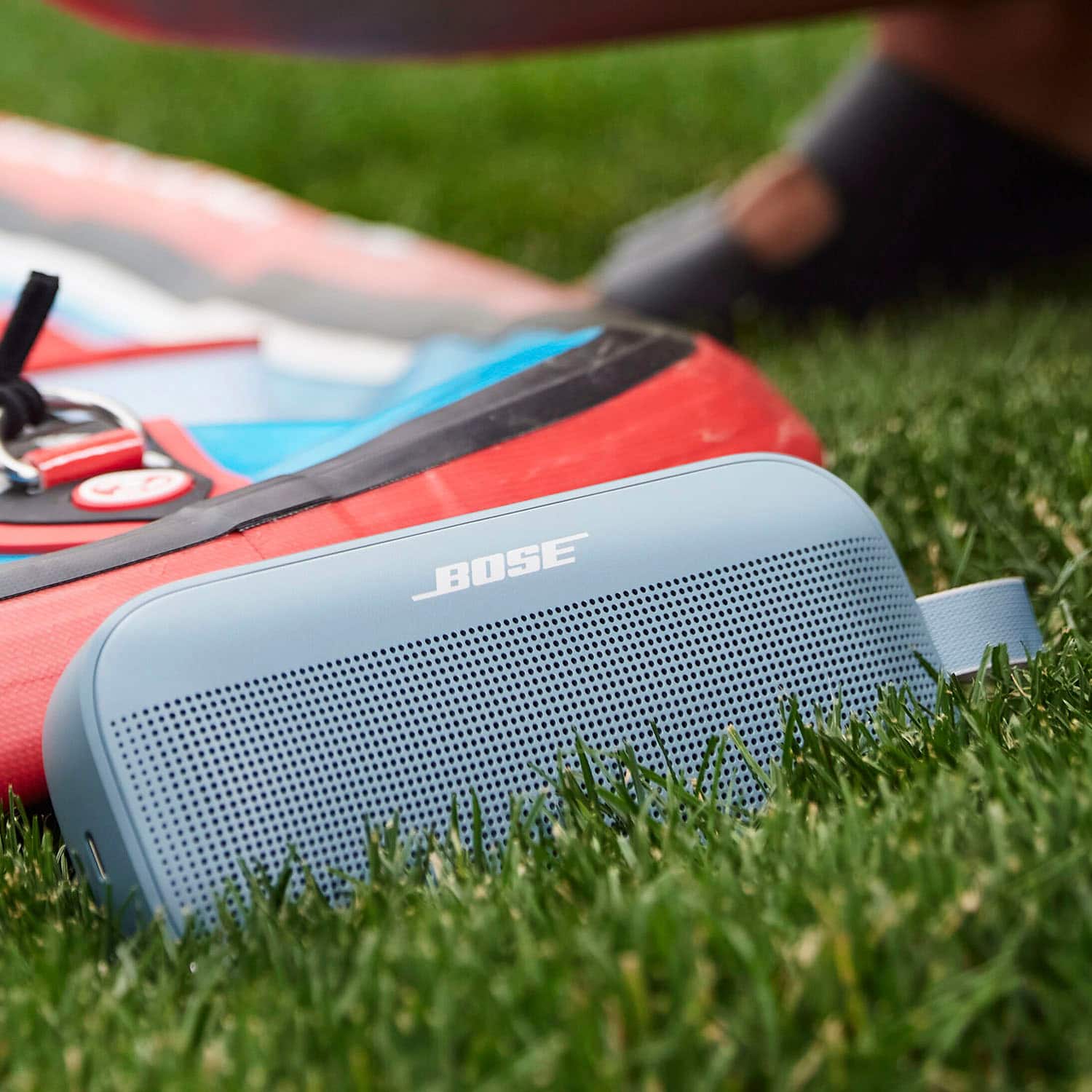 Alt View 12. Bose - SoundLink Flex Portable Bluetooth Speaker with Waterproof/Dustproof Design - Stone Blue.