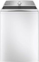 GE Profile - 5.0 Cu Ft High Efficiency Smart Top Load Washer w/ Smarter Wash Technology, Easier Reach & Microban Technology - White - Front_Zoom