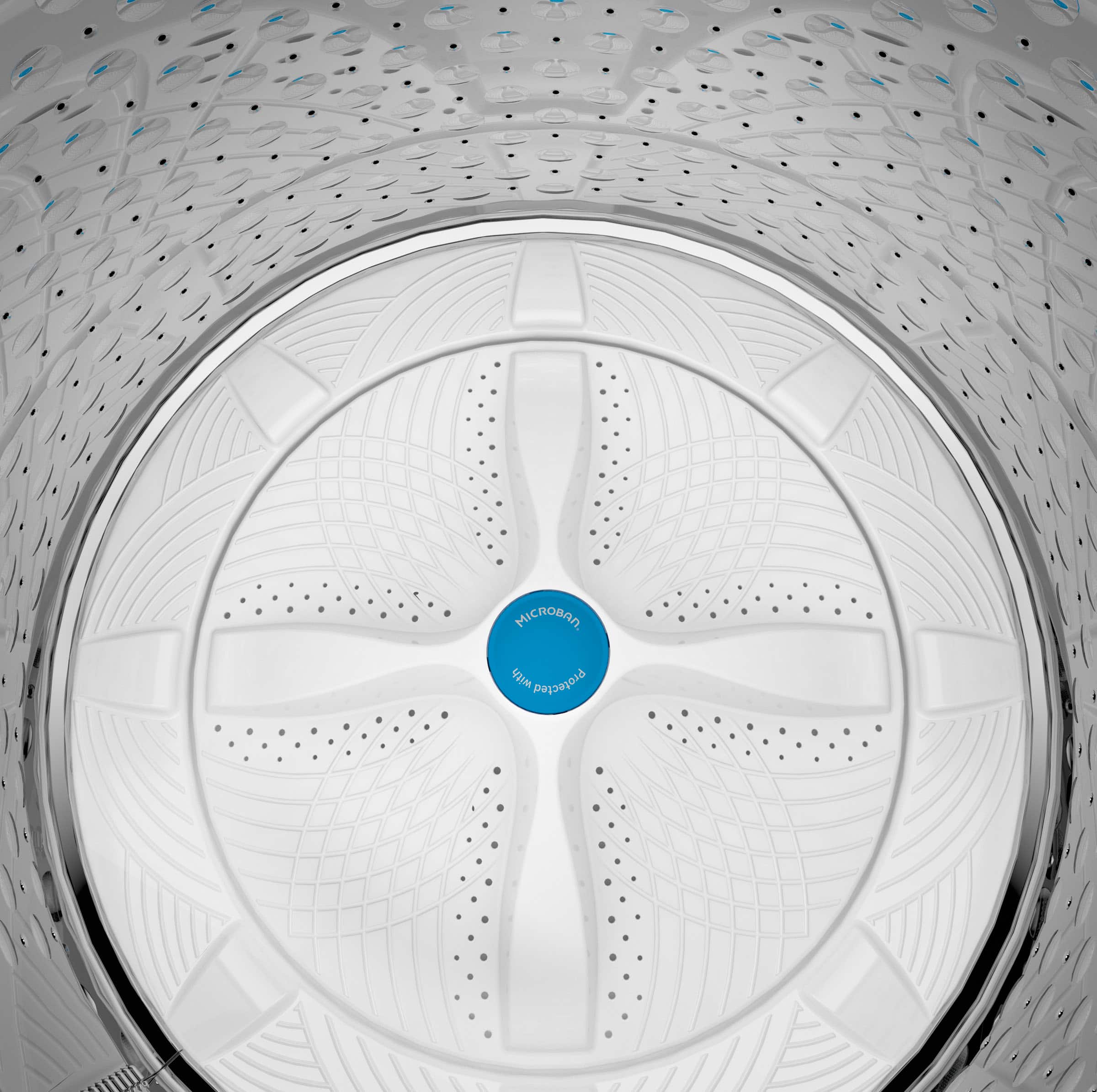 Alt View 14. GE Profile - 5.0 Cu Ft High Efficiency Smart Top Load Washer with Smarter Wash Technology, Easier Reach & Microban Technology - White.