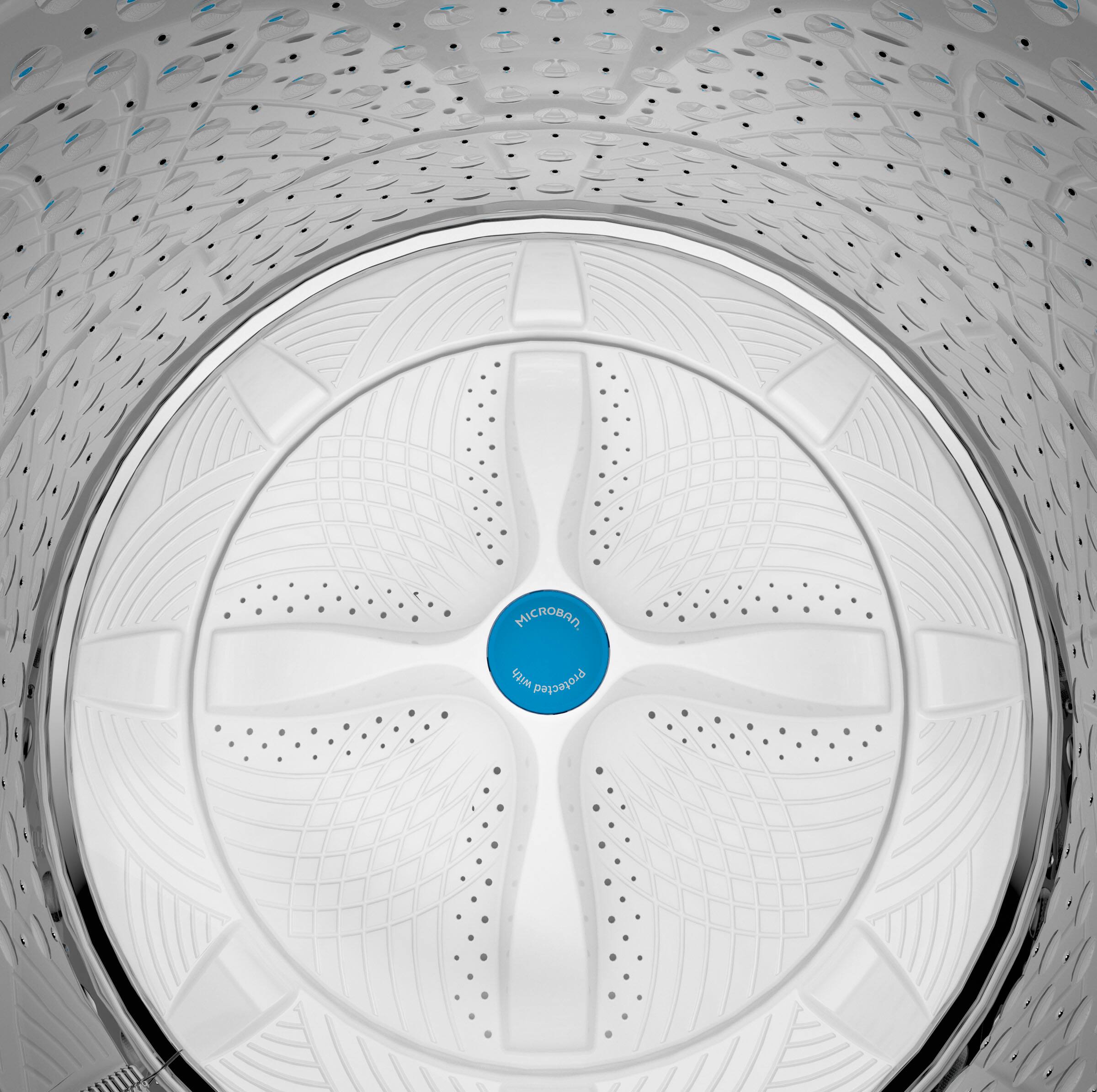 Alt View 14. GE Profile - 5.0 Cu Ft High Efficiency Smart Top Load Washer with Smarter Wash Technology, Easier Reach & Microban Technology - White.