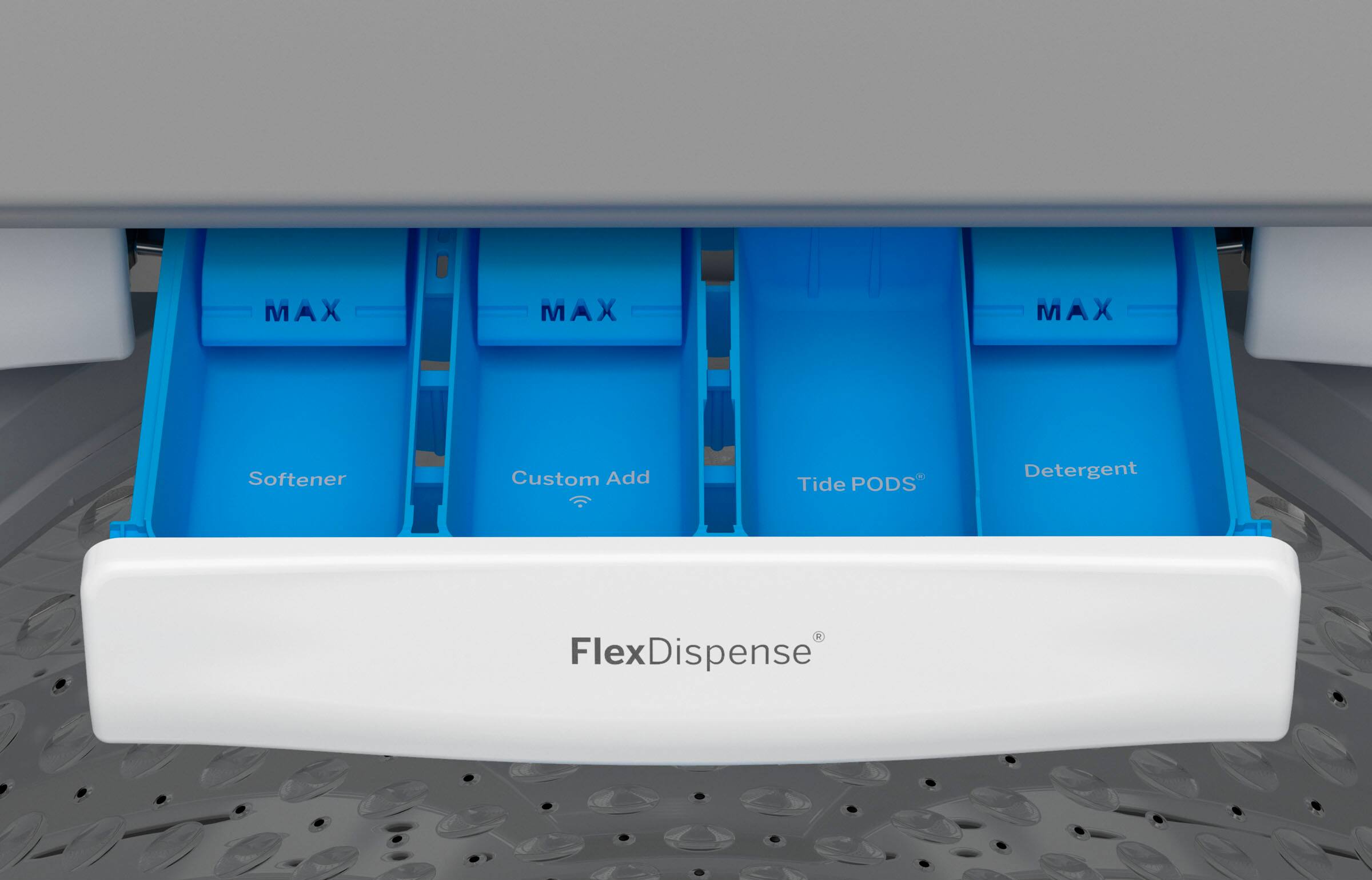 Alt View 15. GE Profile - 5.0 Cu Ft High Efficiency Smart Top Load Washer with Smarter Wash Technology, Easier Reach & Microban Technology - White.