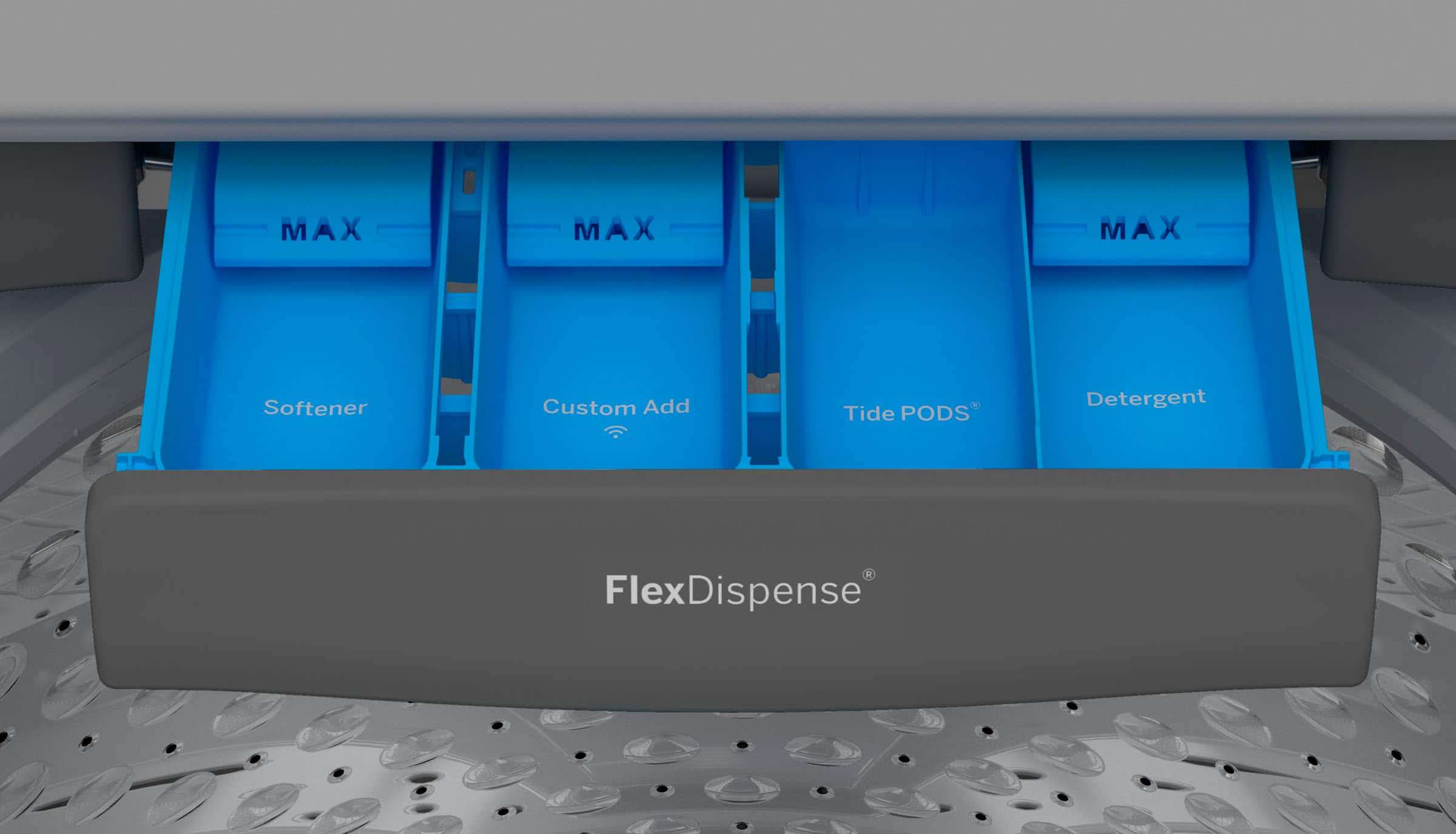 Alt View 27. GE Profile - 5.0 Cu Ft High Efficiency Smart Top Load Washer with Smarter Wash Technology, Easier Reach & Microban Technology - Diamond Gray.